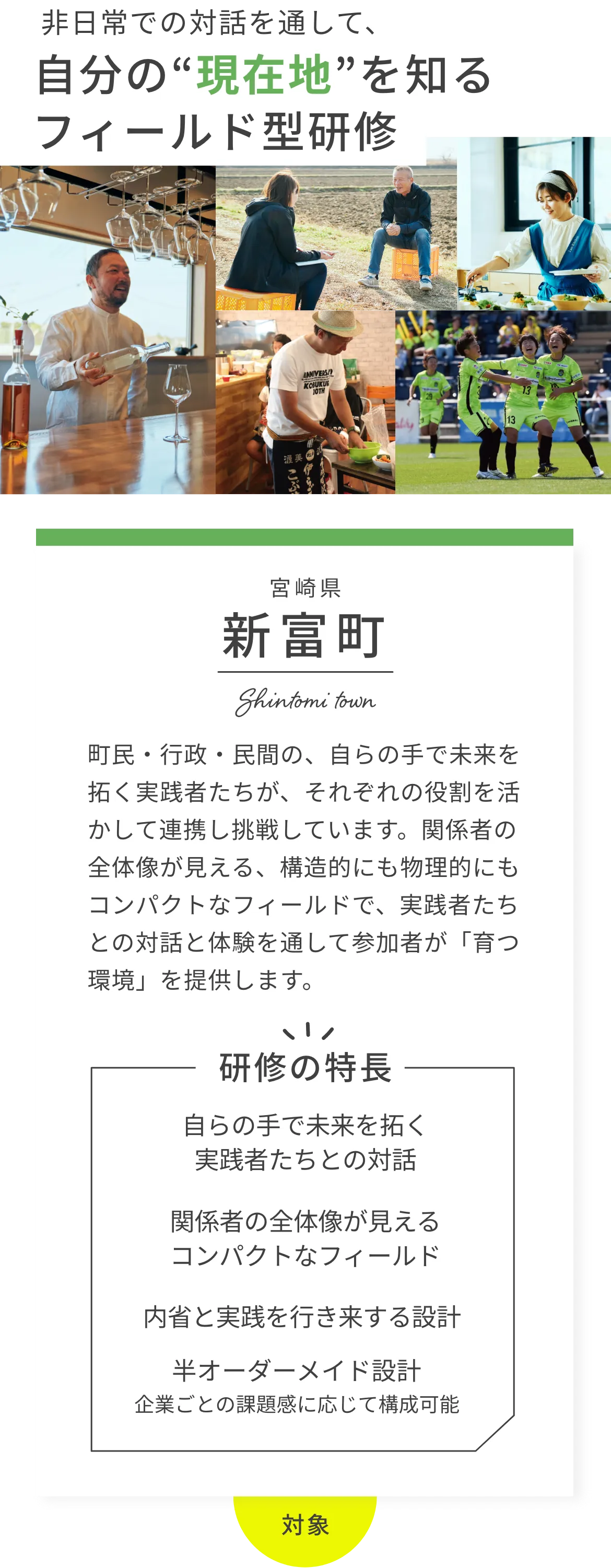 新富 フィールド型研修